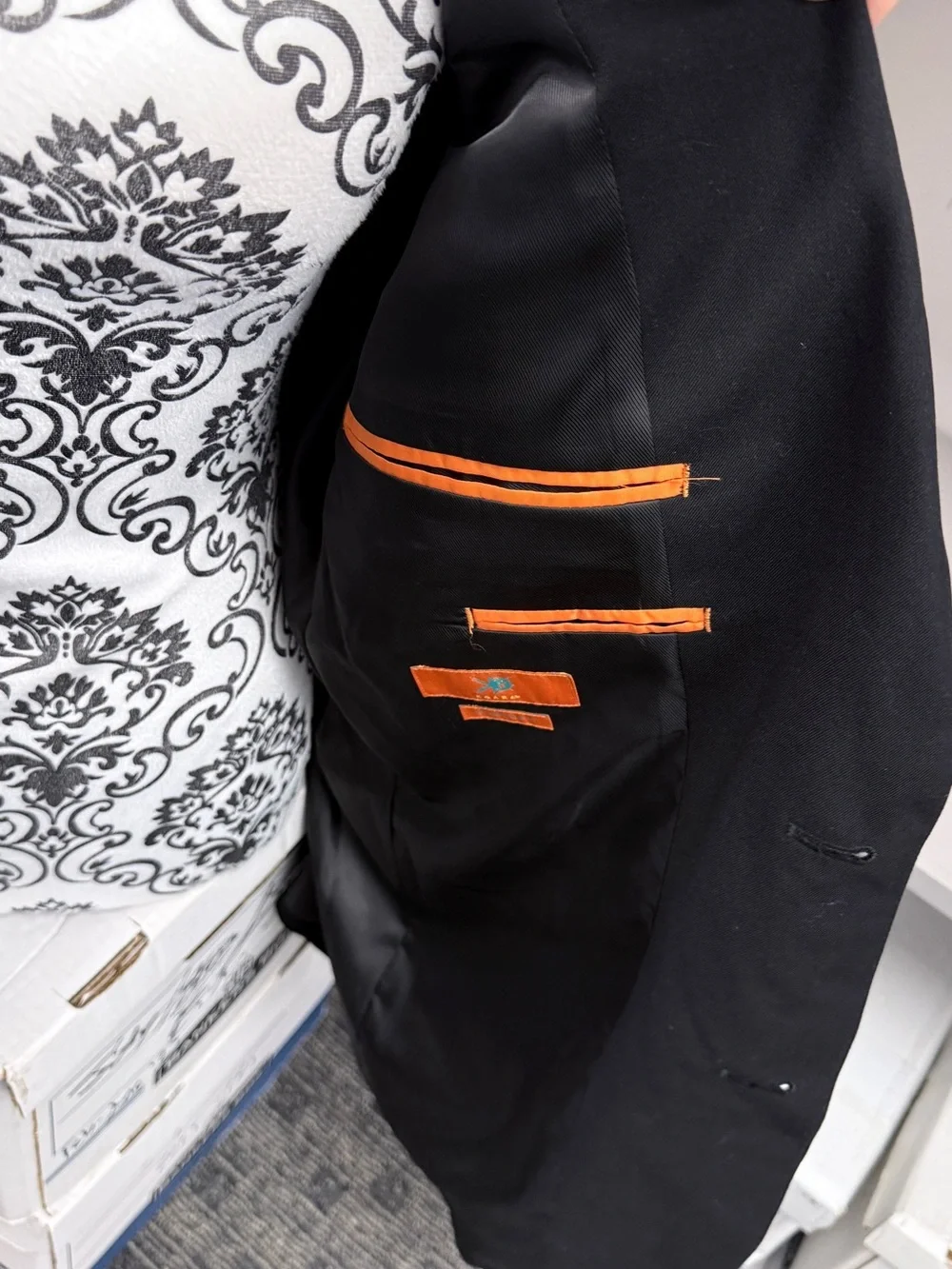 Egara Extreme Slim Fit Black Blazer Sport Coat 44 Long